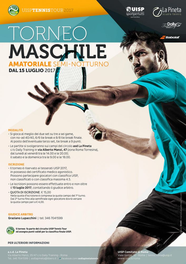 UISP Roma Tennis Tour 2017 tre appuntamenti in un mese per il